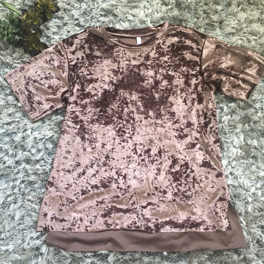 Velvet short sleeve